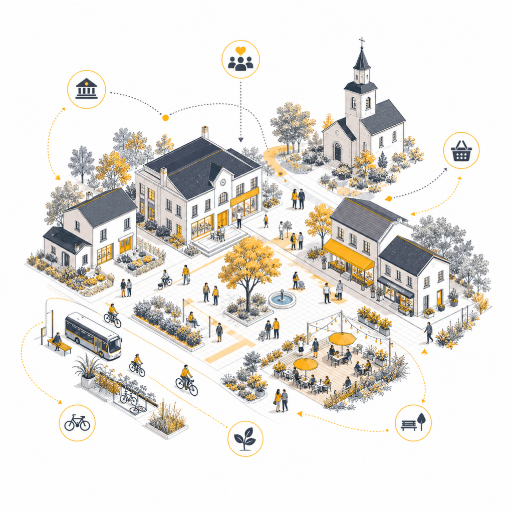 revitalisation de villages, centre-villes et espaces de vie